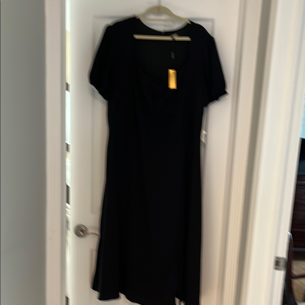 Alexia Admor Black V-Neck Short Sleeve